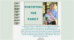Desktop Screenshot of fortifyingthefamily.com