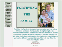 Tablet Screenshot of fortifyingthefamily.com